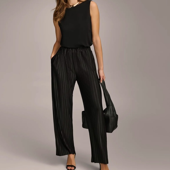 Donna Karan New York Pleated Wide Leg Pants - Picture 1 of 7